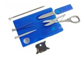 Multifunkční karta na přežití modrá 12v1 Eurobatt® MultiTool Card Blue